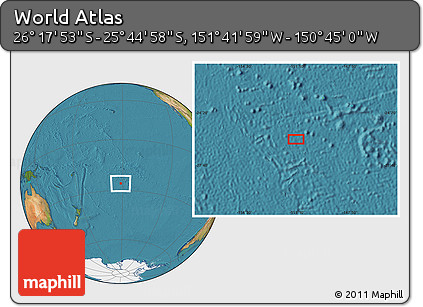Satellite Location Map of the Area around 26° 1' 26" S, 151° 13' 29" W