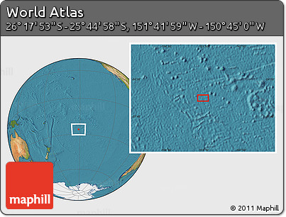 Satellite Location Map of the Area around 26° 1' 26" S, 151° 13' 29" W