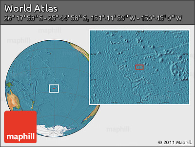 Satellite Location Map of the Area around 26° 1' 26" S, 151° 13' 29" W