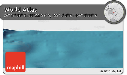 Satellite Panoramic Map of the Area around 26° 1' 26" S, 155° 37' 30" E