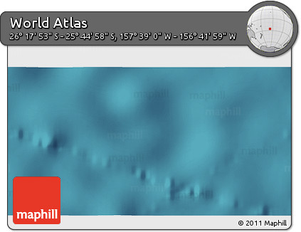 Satellite 3D Map of the Area around 26° 1' 26" S, 157° 10' 30" W