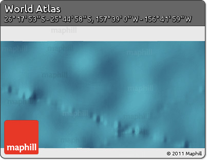 Satellite 3D Map of the Area around 26° 1' 26" S, 157° 10' 30" W
