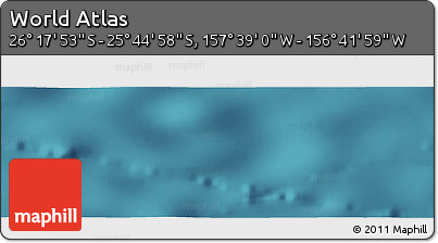 Satellite Panoramic Map of the Area around 26° 1' 26" S, 157° 10' 30" W