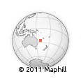 Outline Map of the Area around 26° 1' 26" S, 159° 1' 30" E, rectangular outline