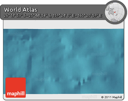 Satellite 3D Map of the Area around 26° 1' 26" S, 159° 52' 30" E