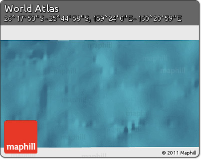 Satellite 3D Map of the Area around 26° 1' 26" S, 159° 52' 30" E
