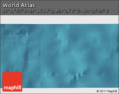 Satellite 3D Map of the Area around 26° 1' 26" S, 159° 52' 30" E