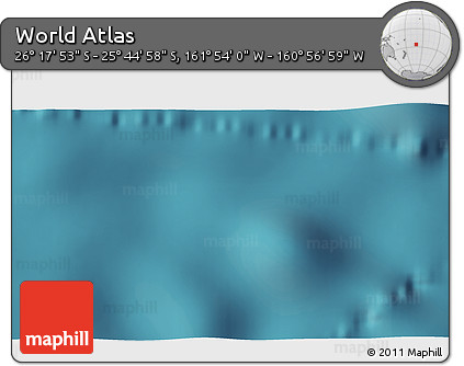 Satellite 3D Map of the Area around 26° 1' 26" S, 161° 25' 30" W