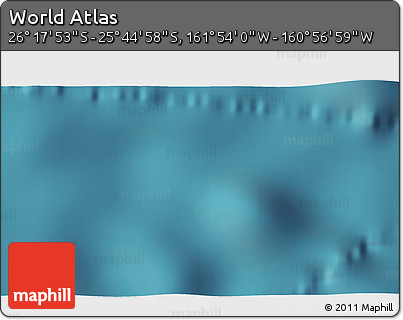 Satellite 3D Map of the Area around 26° 1' 26" S, 161° 25' 30" W