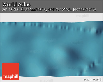 Satellite 3D Map of the Area around 26° 1' 26" S, 161° 25' 30" W
