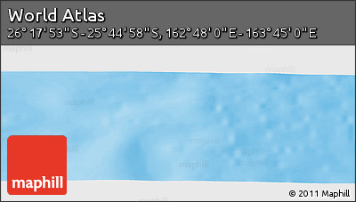 Physical Panoramic Map of the Area around 26° 1' 26" S, 163° 16' 30" E