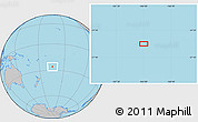 Gray Location Map of the area around 26° 1' 26" S, 163° 58' 29" W