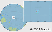 Savanna Style Location Map of the area around 26° 1' 26" S, 163° 58' 29" W