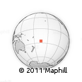 Outline Map of the Area around 26° 1' 26" S, 164° 49' 29" W, rectangular outline