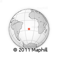 Outline Map of the Area around 26° 1' 26" S, 16° 55' 29" W, rectangular outline