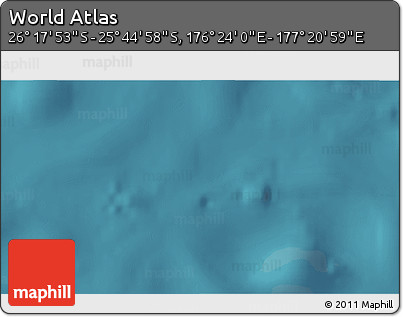Satellite 3D Map of the Area around 26° 1' 26" S, 176° 52' 30" E