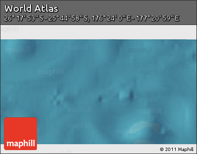 Satellite 3D Map of the Area around 26° 1' 26" S, 176° 52' 30" E