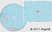 Gray Location Map of the area around 26° 1' 26" S, 177° 34' 29" W