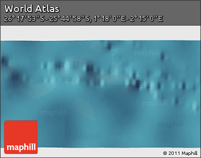 Satellite 3D Map of the Area around 26° 1' 26" S, 1° 46' 29" E