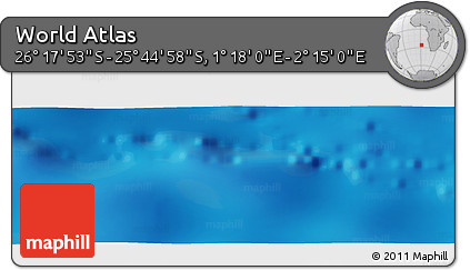 Physical Panoramic Map of the Area around 26° 1' 26" S, 1° 46' 29" E