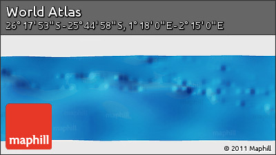 Physical Panoramic Map of the Area around 26° 1' 26" S, 1° 46' 29" E