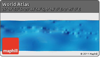 Physical Panoramic Map of the Area around 26° 1' 26" S, 1° 46' 29" E