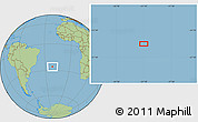 Savanna Style Location Map of the area around 26° 1' 26" S, 21° 10' 29" W