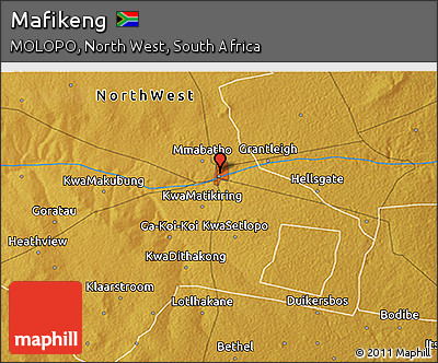Physical 3D Map of Mafikeng