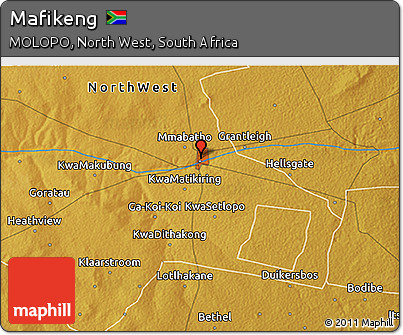 Physical 3D Map of Mafikeng