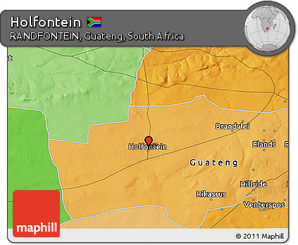 Political 3D Map of Holfontein