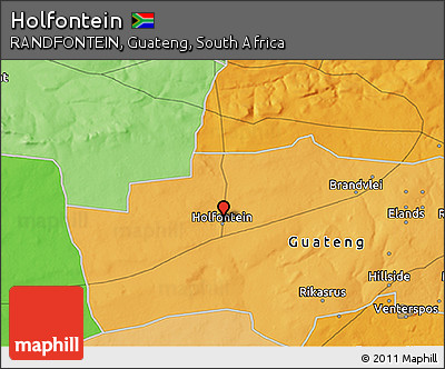 Political 3D Map of Holfontein