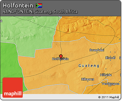 Political 3D Map of Holfontein