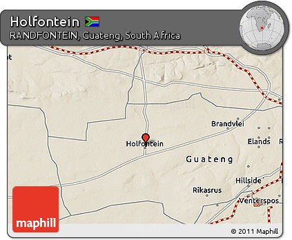 Shaded Relief 3D Map of Holfontein