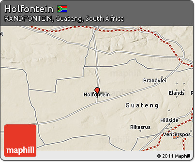 Shaded Relief 3D Map of Holfontein