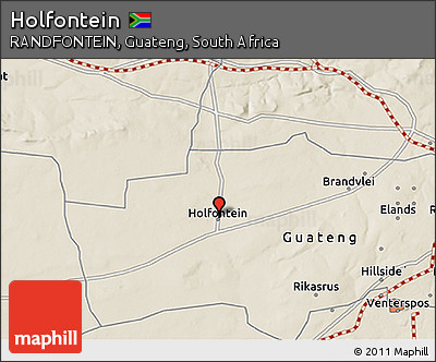 Shaded Relief 3D Map of Holfontein