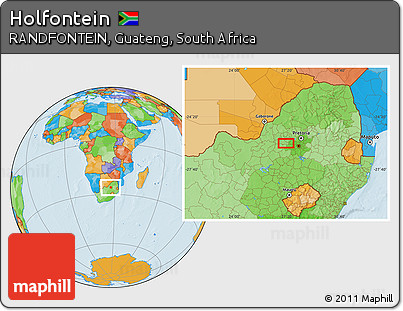 Political Location Map of Holfontein