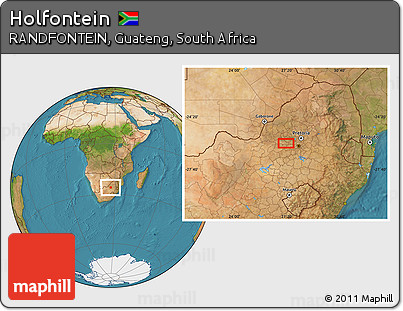 Satellite Location Map of Holfontein