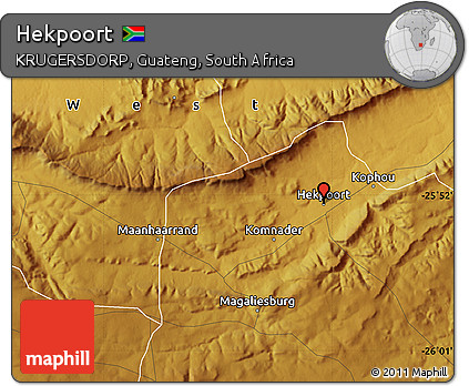 Physical Map of Hekpoort