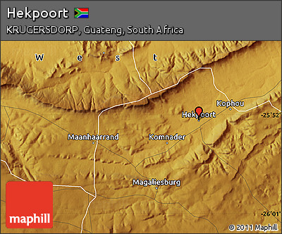 Physical Map of Hekpoort
