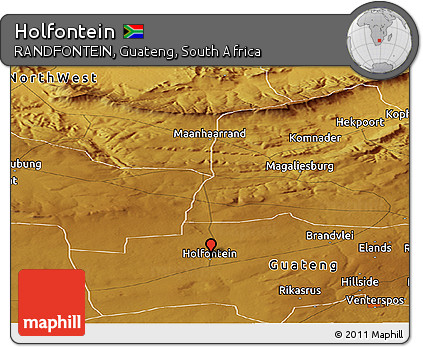 Physical Panoramic Map of Holfontein