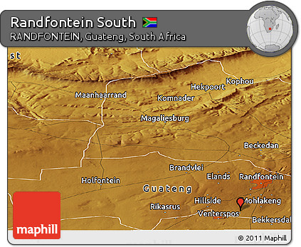 Physical Panoramic Map of Randfontein South