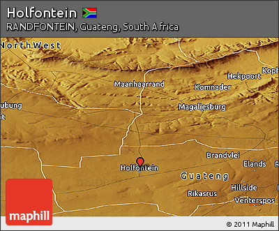 Physical Panoramic Map of Holfontein