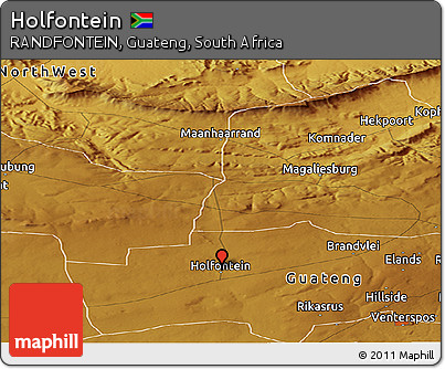 Physical Panoramic Map of Holfontein