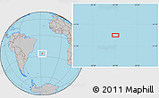 Gray Location Map of the area around 26° 1' 26" S, 27° 7' 30" W