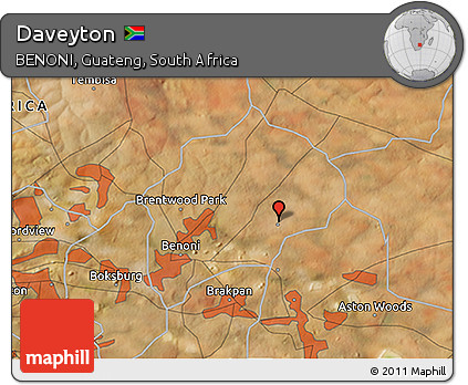 Satellite 3D Map of Daveyton