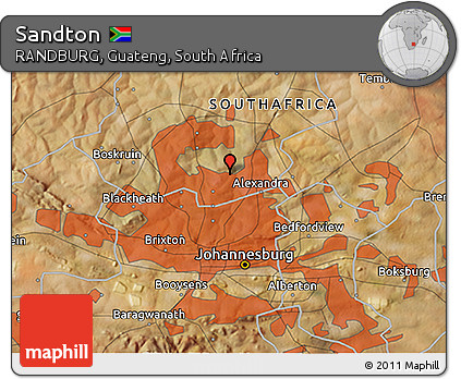 Satellite 3D Map of Sandton