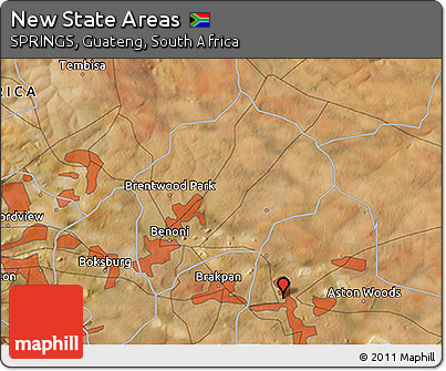 Satellite 3D Map of New State Areas