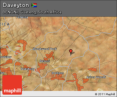 Satellite 3D Map of Daveyton