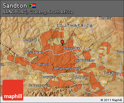 Satellite 3D Map of Sandton