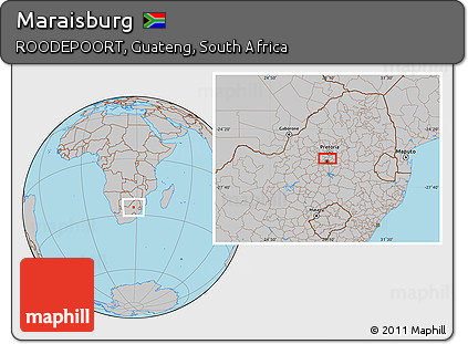 Gray Location Map of Maraisburg